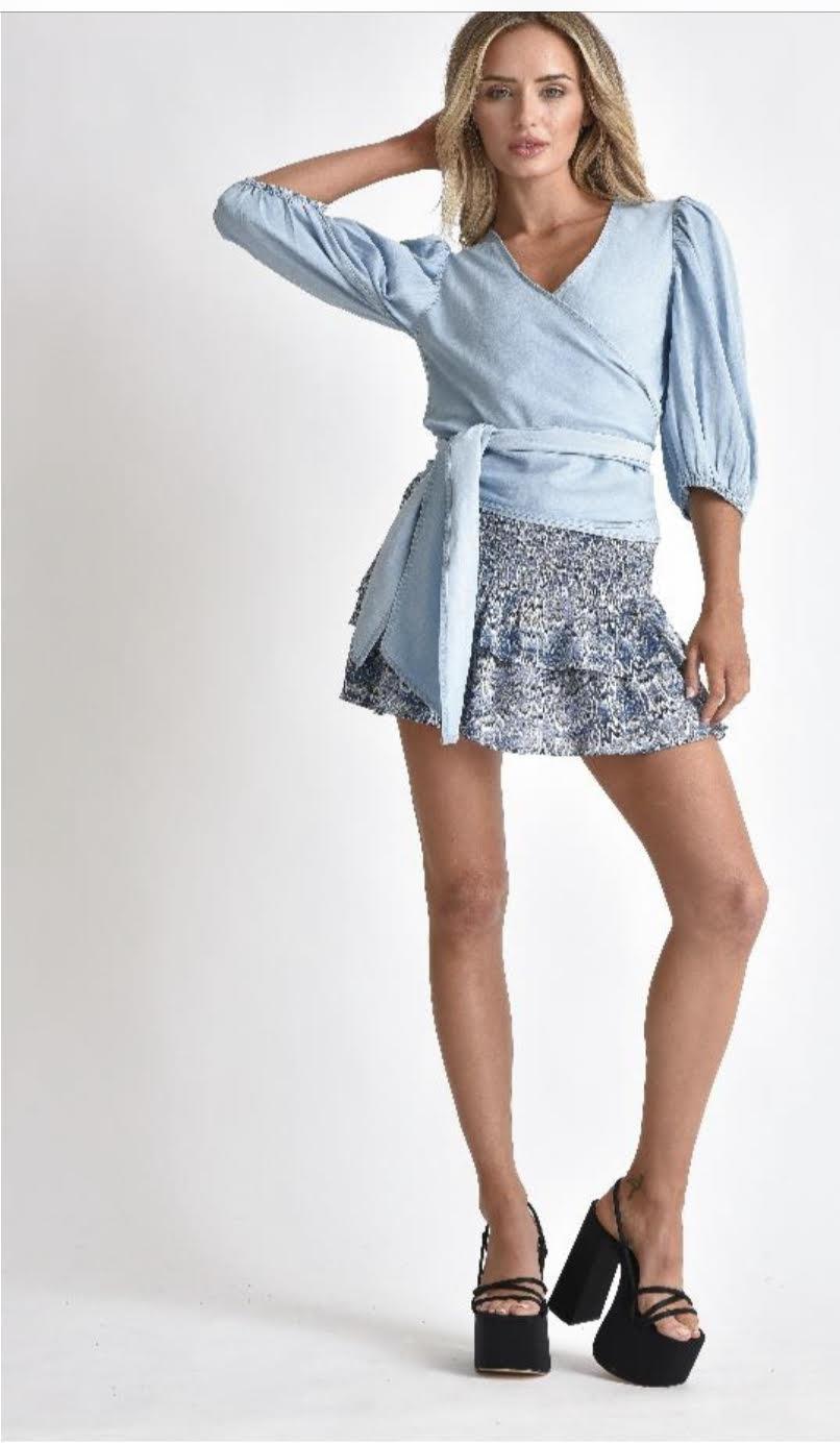 Snake Print Mini Skirt