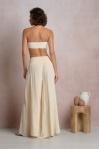 Gauze Smocked Waist Flare Pants