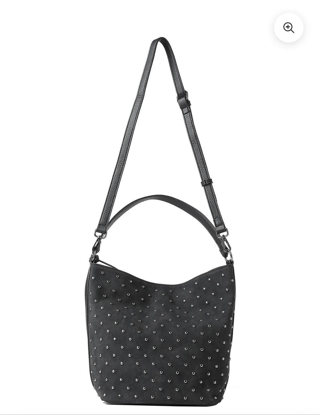 Celine Suede Studded Shoulder Bag