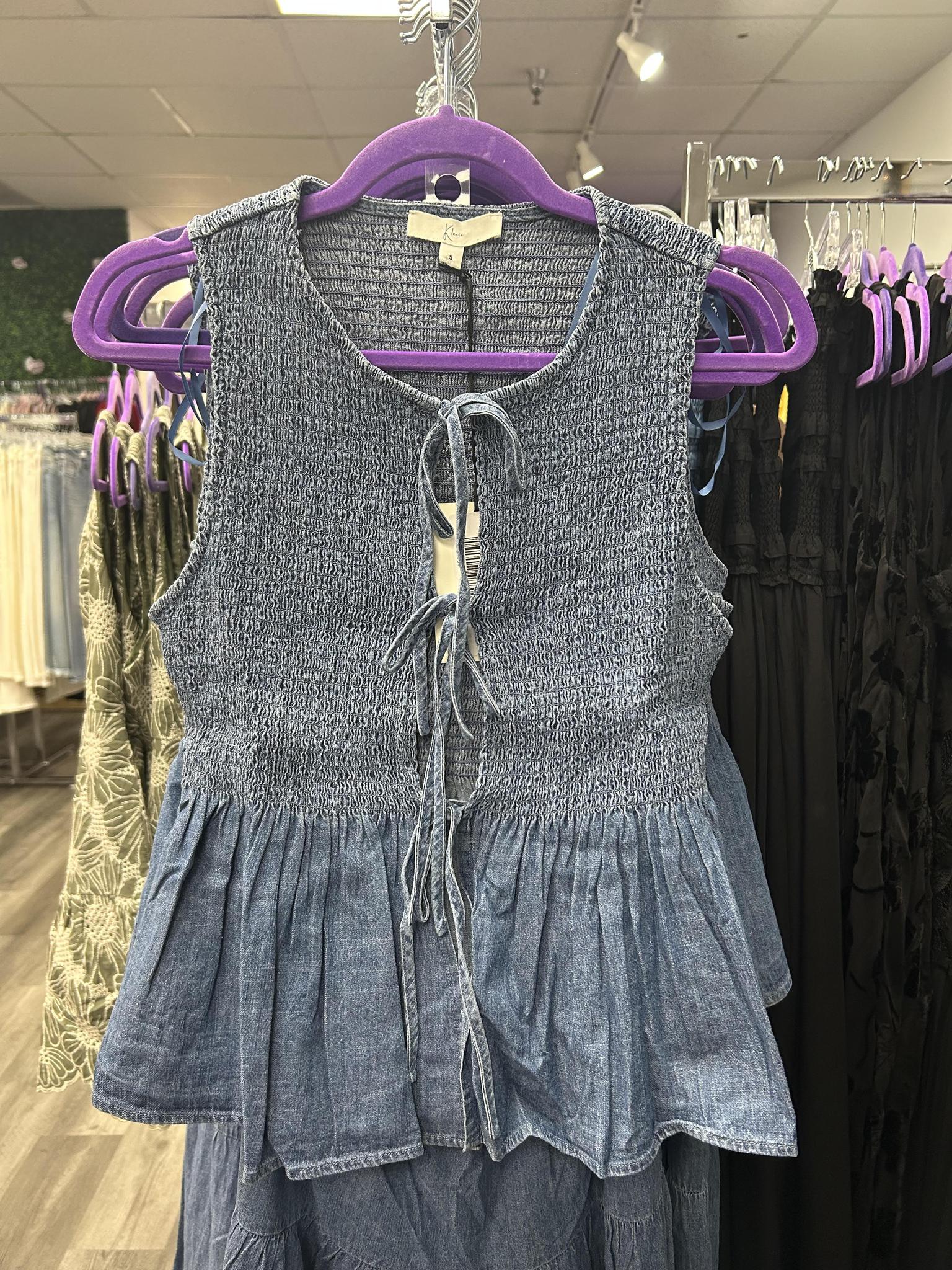 Denim Peplum Tank