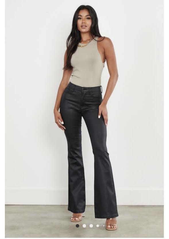 Fearless Coated Flare Jeans