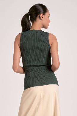 Mock Neck Sleeveless Top