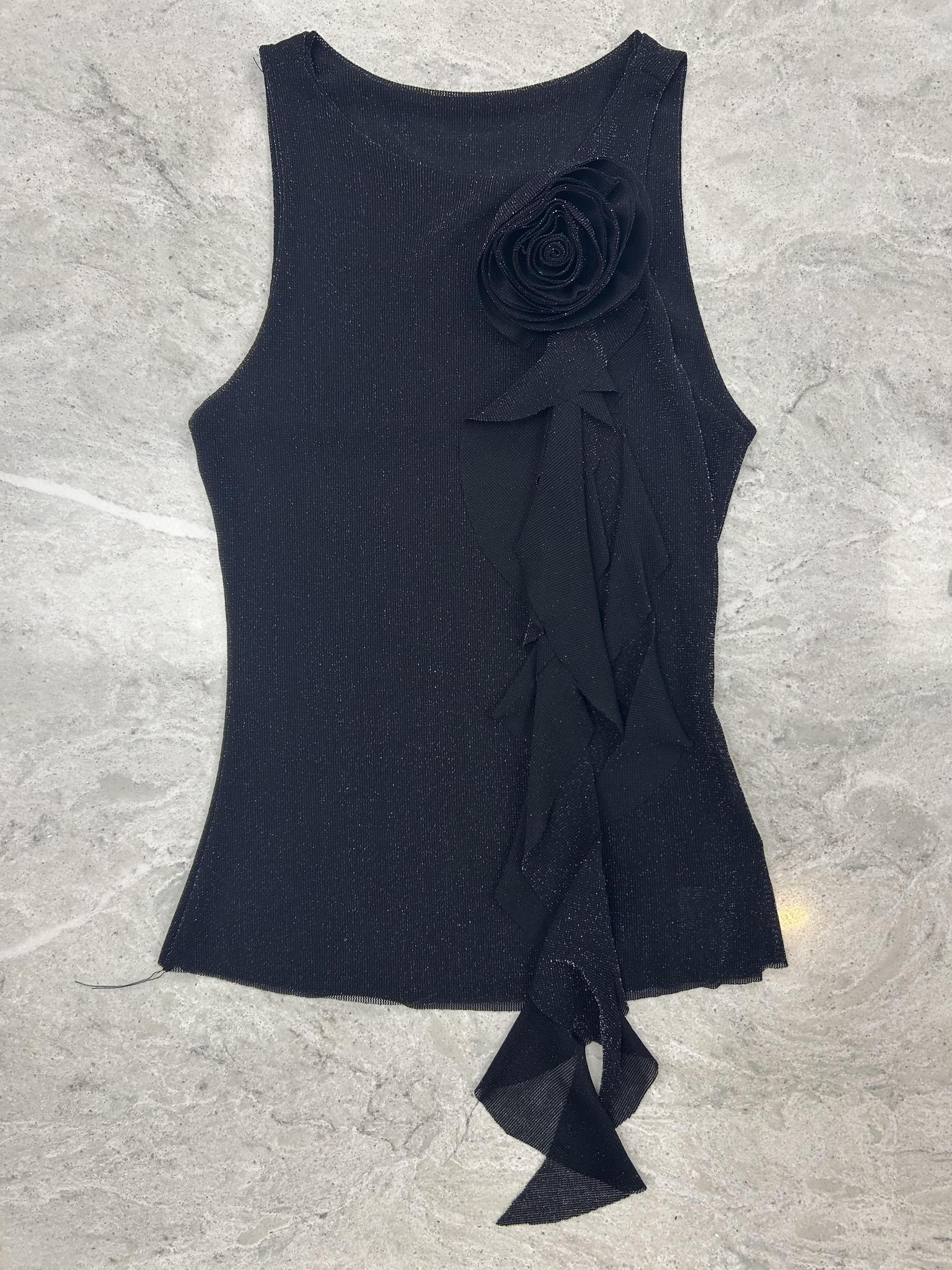 3D Floral Sparkle Tank