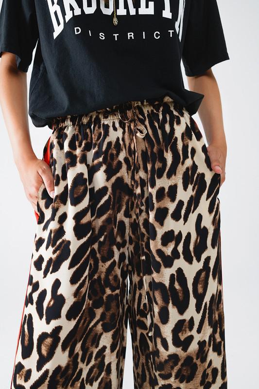 Leopard Drawstring Trousers