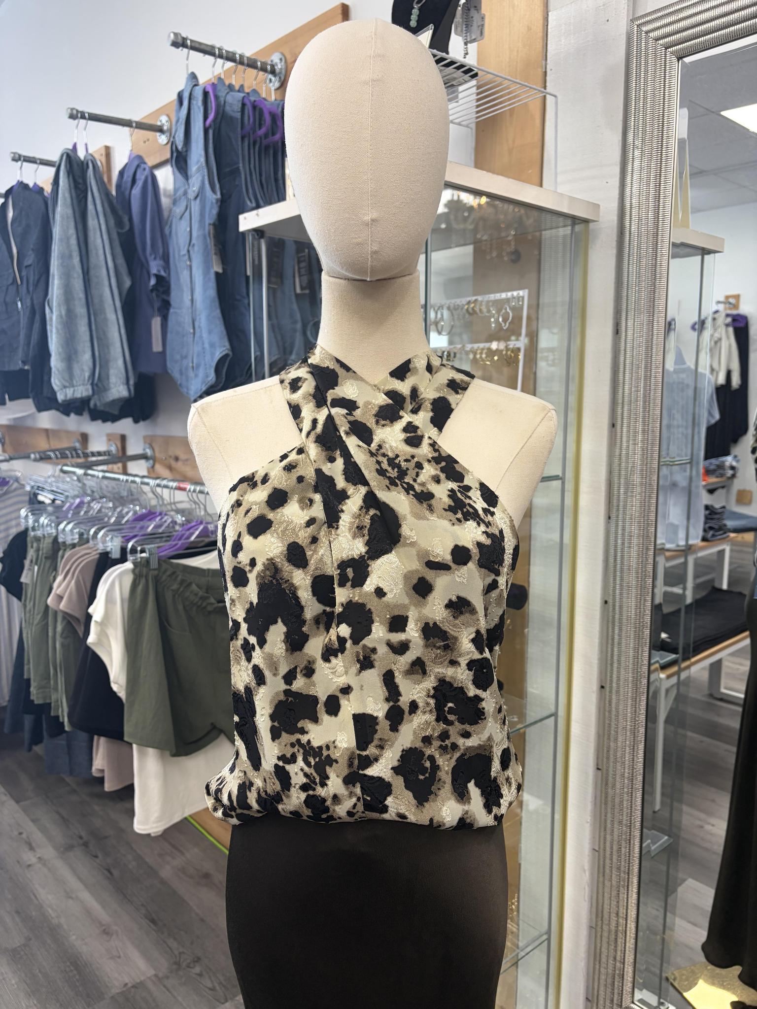 Cross Front Halter Top