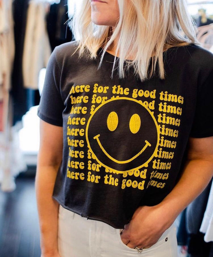 Black Smiley Tee