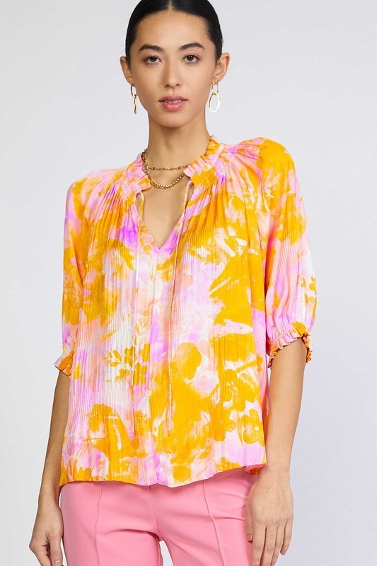 Tie Front Short Sleeve Top